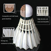 Badminton Birdie 24-Pack,Professional Badminton Shuttlecocks, Goose Feather Ball with Great Durability Stability and Balance for All Ages and Players